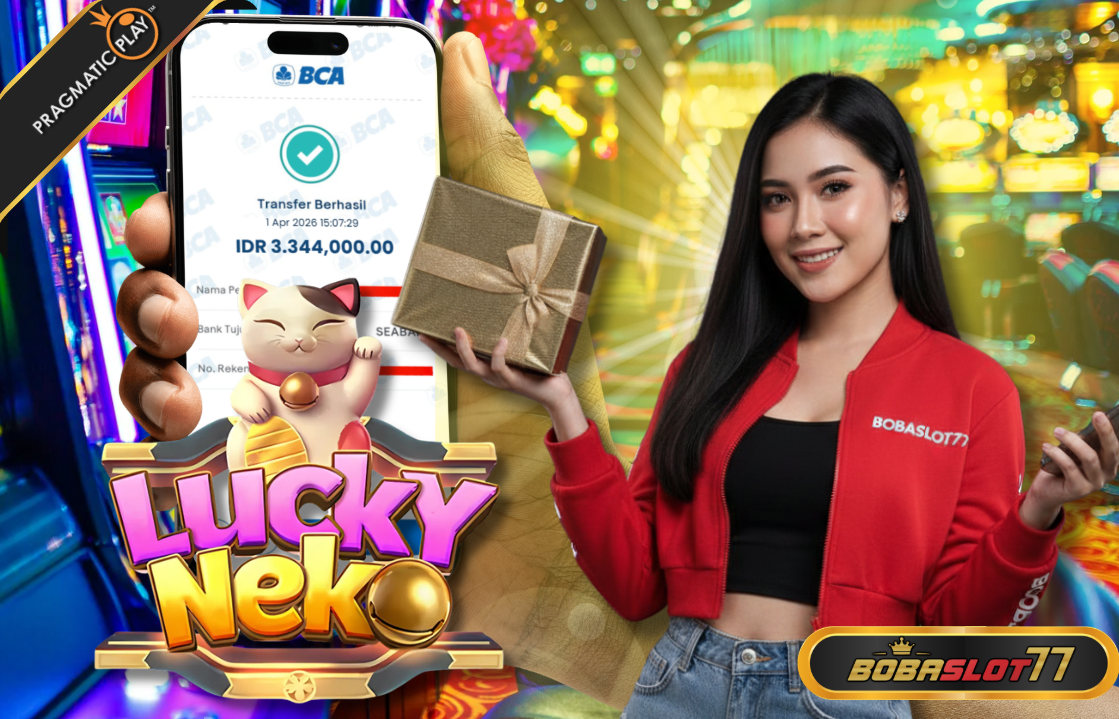 Selamat kepada user id : kabxxx07 Wede Rp 3.344.000 di Game LUCKY NEKO PG SOFT Cair Gk Sampe 1 Menit! Menang Mudah di Bobaslot77
